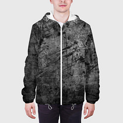 Куртка с капюшоном мужская Абстракция - grunge break, цвет: 3D-белый — фото 2