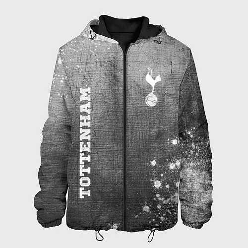 Мужская куртка Tottenham - grey gradient вертикально / 3D-Черный – фото 1