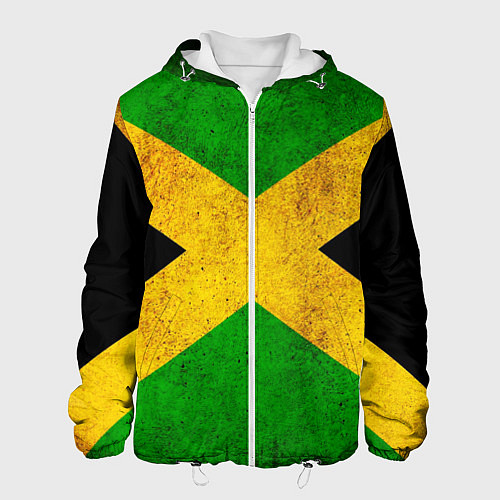 Мужская куртка Jamaica flag / 3D-Белый – фото 1