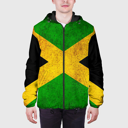 Мужская куртка Jamaica flag / 3D-Черный – фото 3