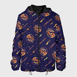 Куртка с капюшоном мужская Mortal Kombat logo pattern, цвет: 3D-черный