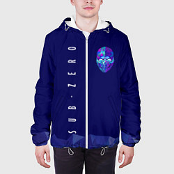 Куртка с капюшоном мужская Mortal Kombat - Саб-Зиро, цвет: 3D-белый — фото 2