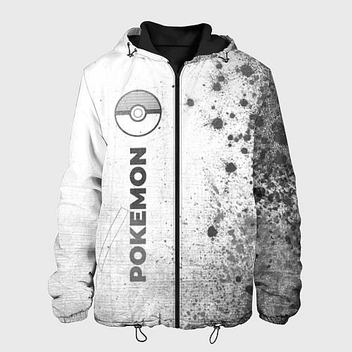Мужская куртка Pokemon - white gradient по-вертикали / 3D-Черный – фото 1
