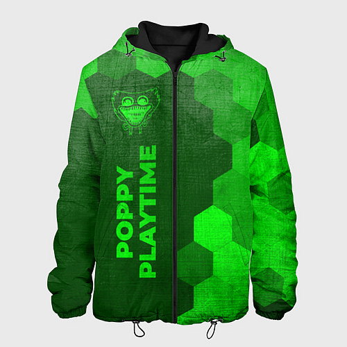 Мужская куртка Poppy Playtime - green gradient по-вертикали / 3D-Черный – фото 1