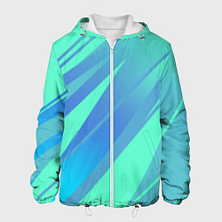 Мужская куртка Нежный голубой с полосами градиент