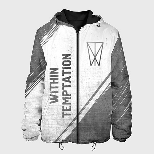 Мужская куртка Within Temptation - white gradient вертикально / 3D-Черный – фото 1