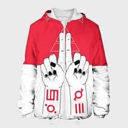 Куртка с капюшоном мужская 30 Seconds to Mars poster, цвет: 3D-белый