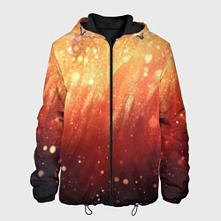 Мужская куртка Желто-красная текстура блестящая