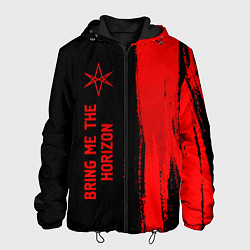 Мужская куртка Bring Me the Horizon - red gradient по-вертикали