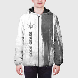 Куртка с капюшоном мужская Code Geass - white gradient по-вертикали, цвет: 3D-черный — фото 2
