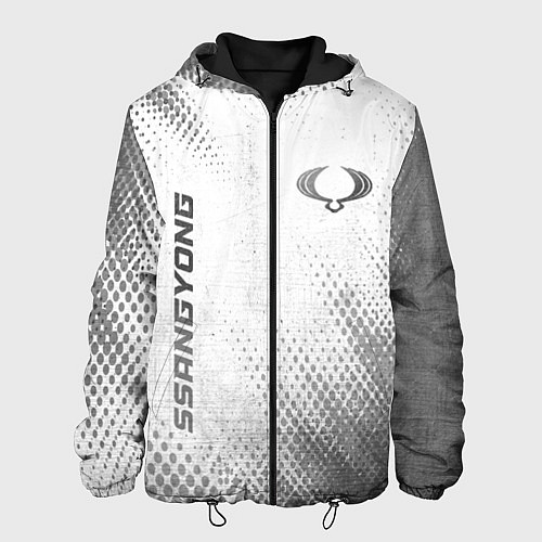 Мужская куртка SsangYong - white gradient вертикально / 3D-Черный – фото 1