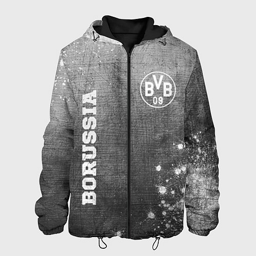 Мужская куртка Borussia - grey gradient вертикально / 3D-Черный – фото 1