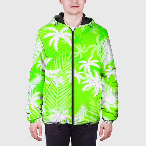 Мужская куртка Кислотные тропики / 3D-Черный – фото 3