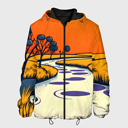 Мужская куртка Арт с фантастическим пейзажем