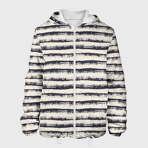 Мужская куртка Тёмные полосы на светлом / 3D-Белый – фото 1
