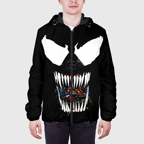 Мужская куртка Веном жрет / 3D-Черный – фото 3