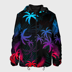 Куртка с капюшоном мужская Тропики градиент, цвет: 3D-черный