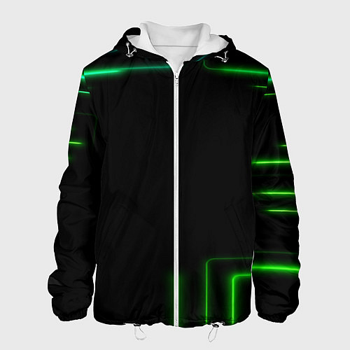 Мужская куртка Black green color / 3D-Белый – фото 1