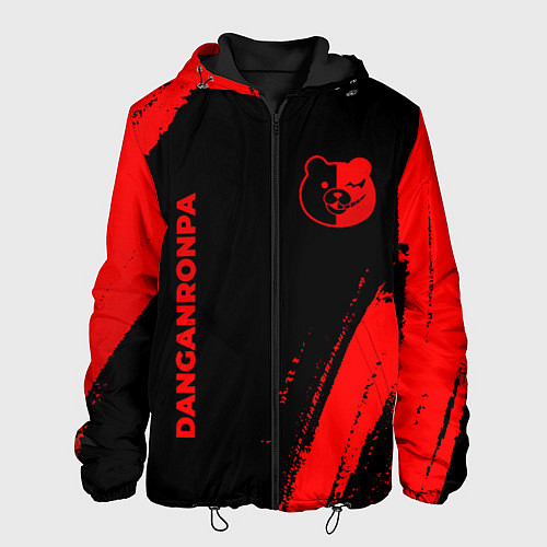 Мужская куртка Danganronpa - red gradient вертикально / 3D-Черный – фото 1