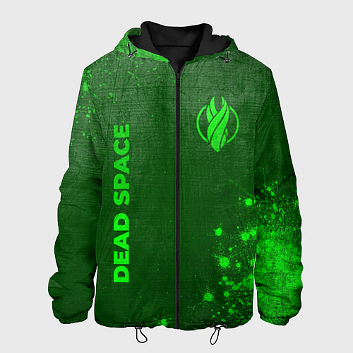 Мужская куртка Dead Space - green gradient вертикально / 3D-Черный – фото 1