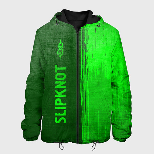 Мужская куртка Slipknot - green gradient по-вертикали / 3D-Черный – фото 1