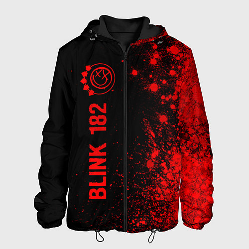 Мужская куртка Blink 182 - red gradient по-вертикали / 3D-Черный – фото 1