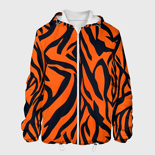Мужская куртка Расцветка тигра / 3D-Белый – фото 1