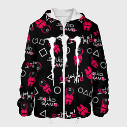 Куртка с капюшоном мужская Monster energy x Ojingeo geim, цвет: 3D-белый