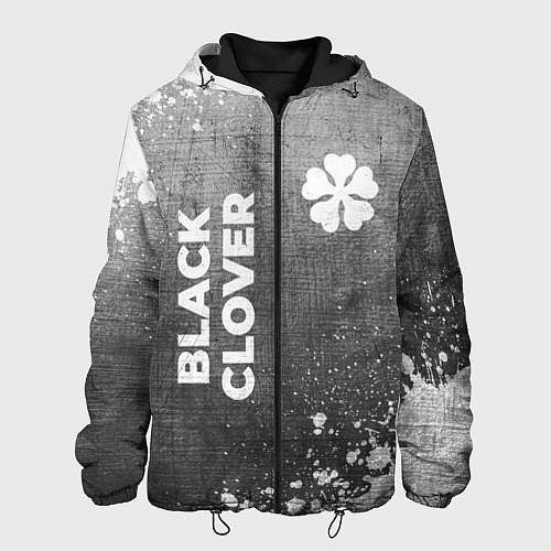 Мужская куртка Black Clover - grey gradient вертикально / 3D-Черный – фото 1