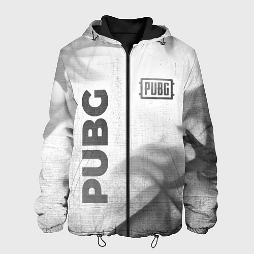Мужская куртка PUBG - white gradient вертикально / 3D-Черный – фото 1