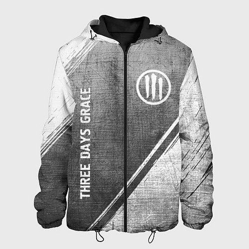 Мужская куртка Three Days Grace - grey gradient вертикально / 3D-Черный – фото 1