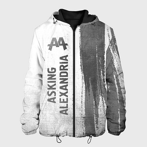 Мужская куртка Asking Alexandria - white gradient по-вертикали / 3D-Черный – фото 1