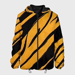 Куртка с капюшоном мужская Тигровый раскрас, цвет: 3D-черный