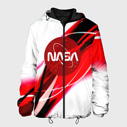 Куртка с капюшоном мужская Nasa абстрактные полосы, цвет: 3D-черный