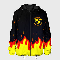 Куртка с капюшоном мужская BMW огненный, цвет: 3D-черный