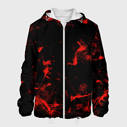 Куртка с капюшоном мужская Color red black, цвет: 3D-белый