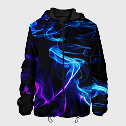 Куртка с капюшоном мужская Color blue pink, цвет: 3D-черный