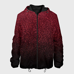 Куртка с капюшоном мужская Амарантовый градиент крошка, цвет: 3D-черный