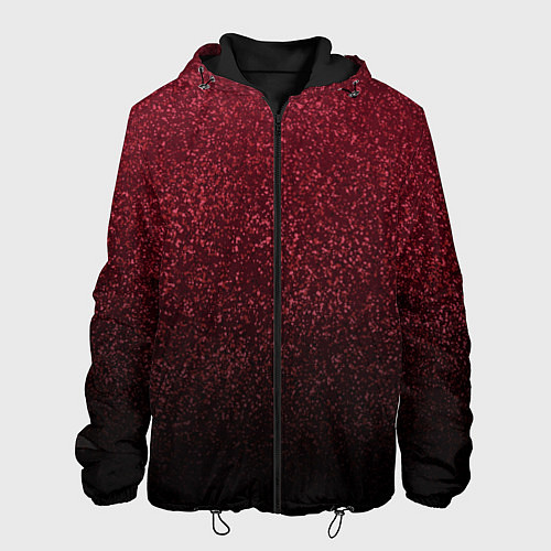 Мужская куртка Амарантовый градиент крошка / 3D-Черный – фото 1