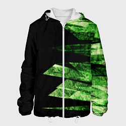 Куртка с капюшоном мужская Color green black, цвет: 3D-белый