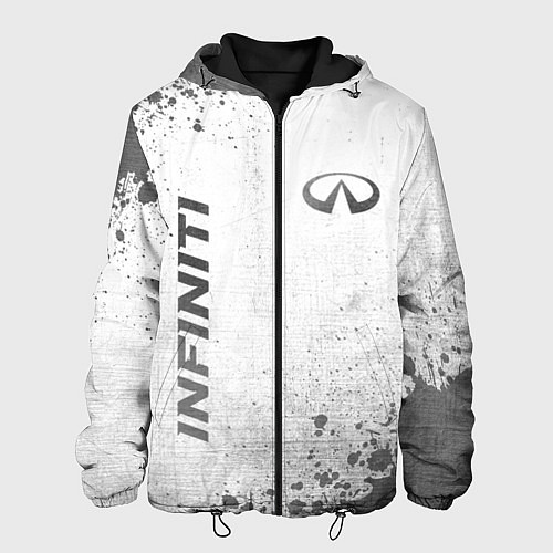 Мужская куртка Infiniti - white gradient вертикально / 3D-Черный – фото 1