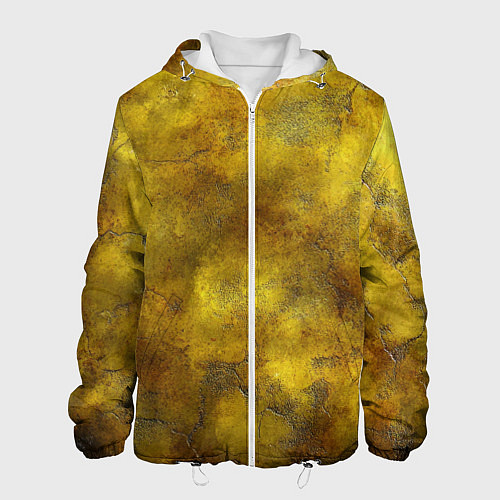 Мужская куртка Золотая ржавая текстура / 3D-Белый – фото 1