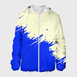 Куртка с капюшоном мужская Color blue white, цвет: 3D-белый