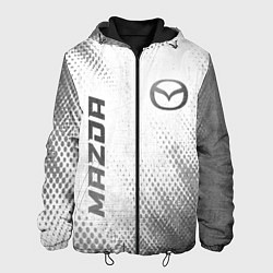 Куртка с капюшоном мужская Mazda - white gradient вертикально, цвет: 3D-черный