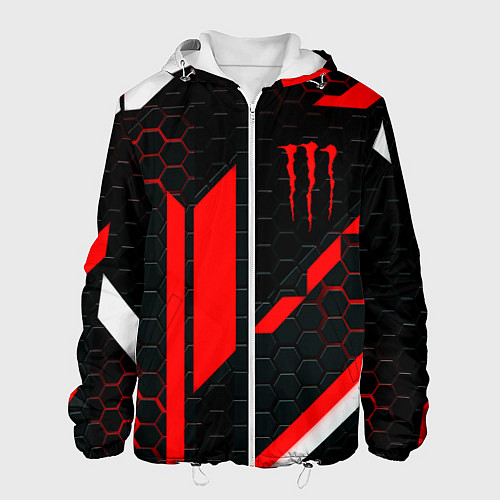 Мужская куртка Monster energy sport geometry / 3D-Белый – фото 1