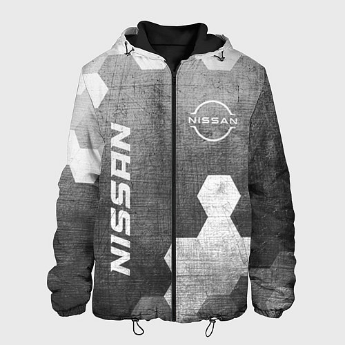Мужская куртка Nissan - grey gradient вертикально / 3D-Черный – фото 1