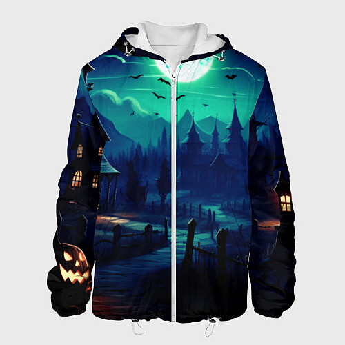 Мужская куртка Day of the Dead - Хэллоуин / 3D-Белый – фото 1