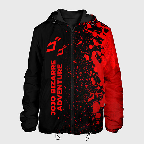 Мужская куртка JoJo Bizarre Adventure - red gradient по-вертикали / 3D-Черный – фото 1