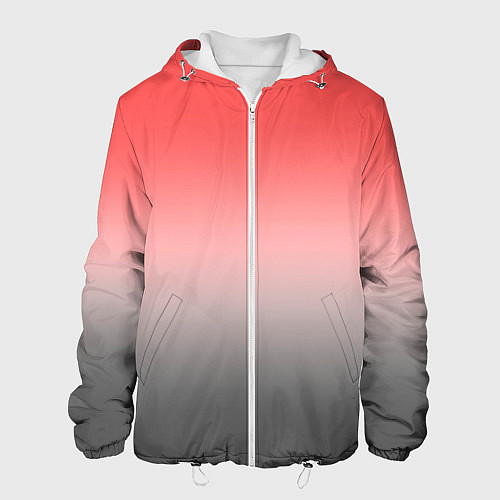 Мужская куртка Бледный красно-серый градиент / 3D-Белый – фото 1