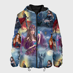 Куртка с капюшоном мужская Ведьмы и волшебницы, цвет: 3D-черный